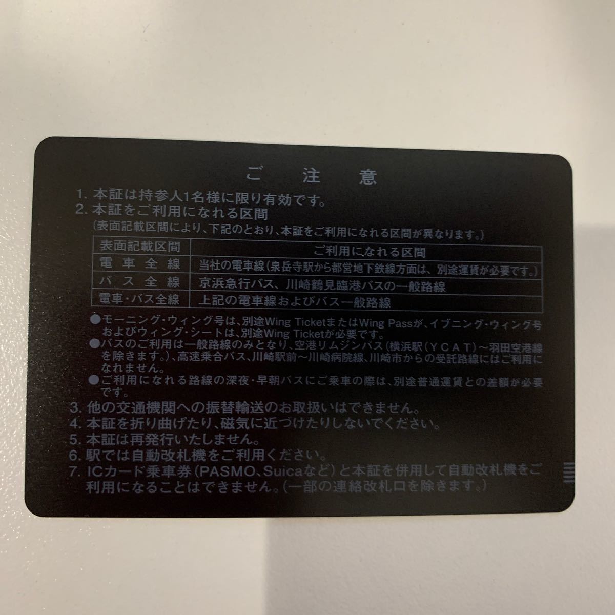 京浜急行電鉄 京浜急行 京急 株主優待乗車証 定期券 2024.5.31まで　電車全線　レタパ送料無料_画像2