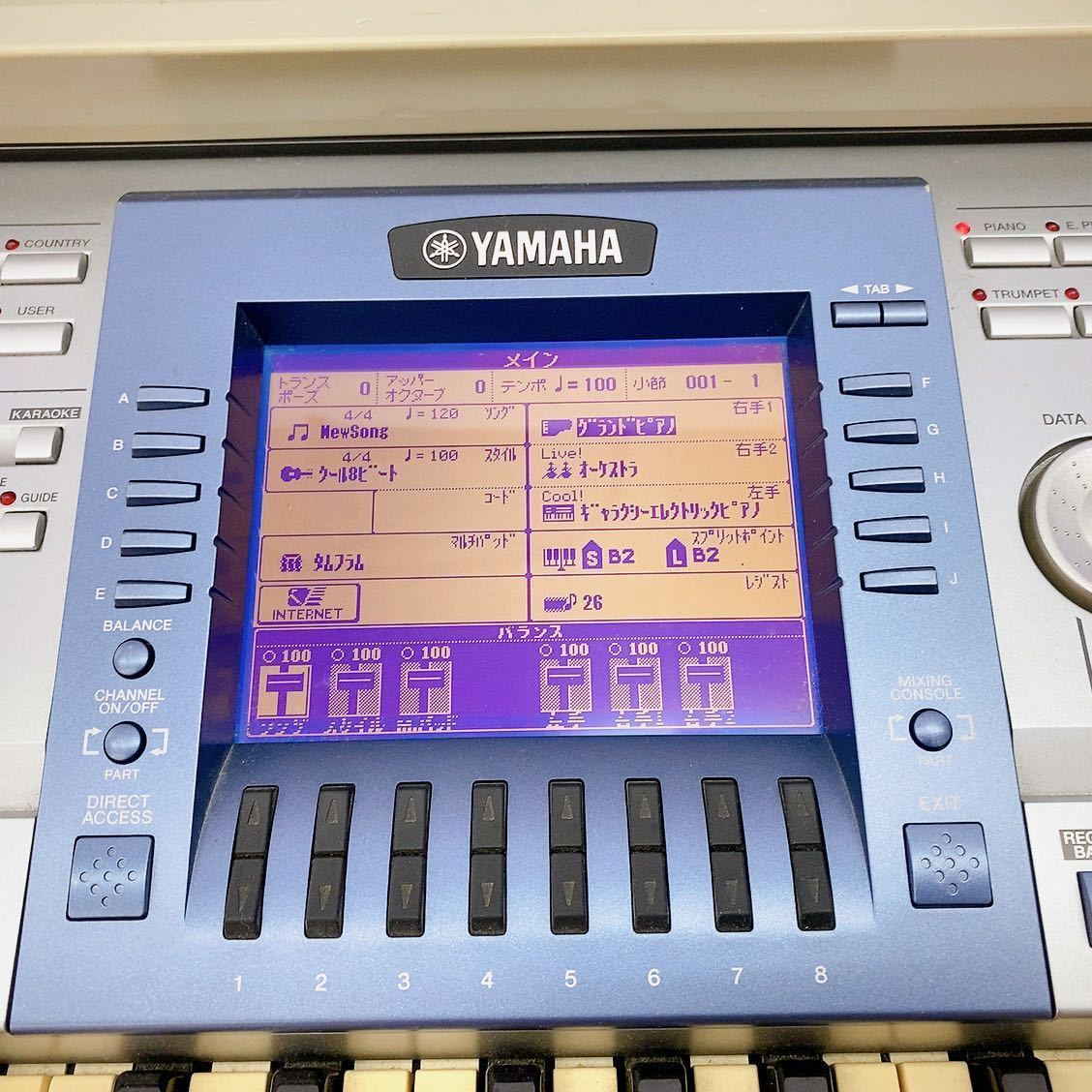 10AB152 1円～ 【動作品】YAMAヤマハ ポータトーンキーボード PSR-1500 電子ピアノ 中古 現状品 _画像2