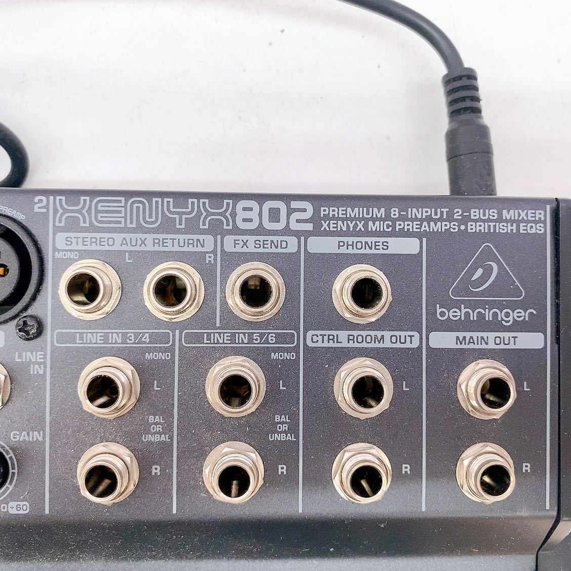 10AC81【動作品】 behringer XENYX 802 アナログミキサー 中古 現状品_画像4