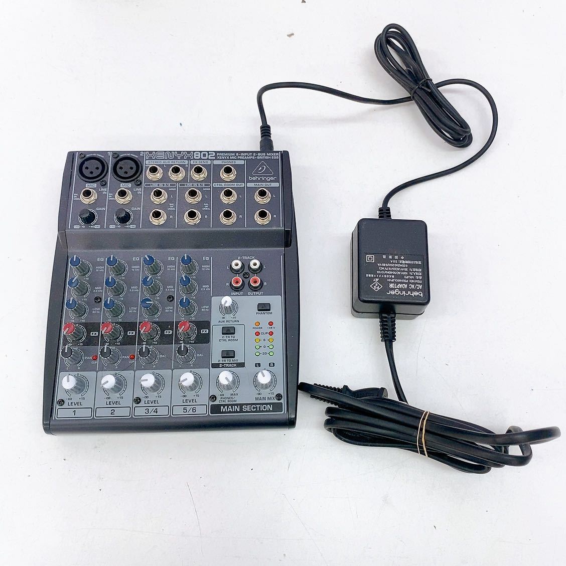 10AC81【動作品】 behringer XENYX 802 アナログミキサー 中古 現状品_画像3