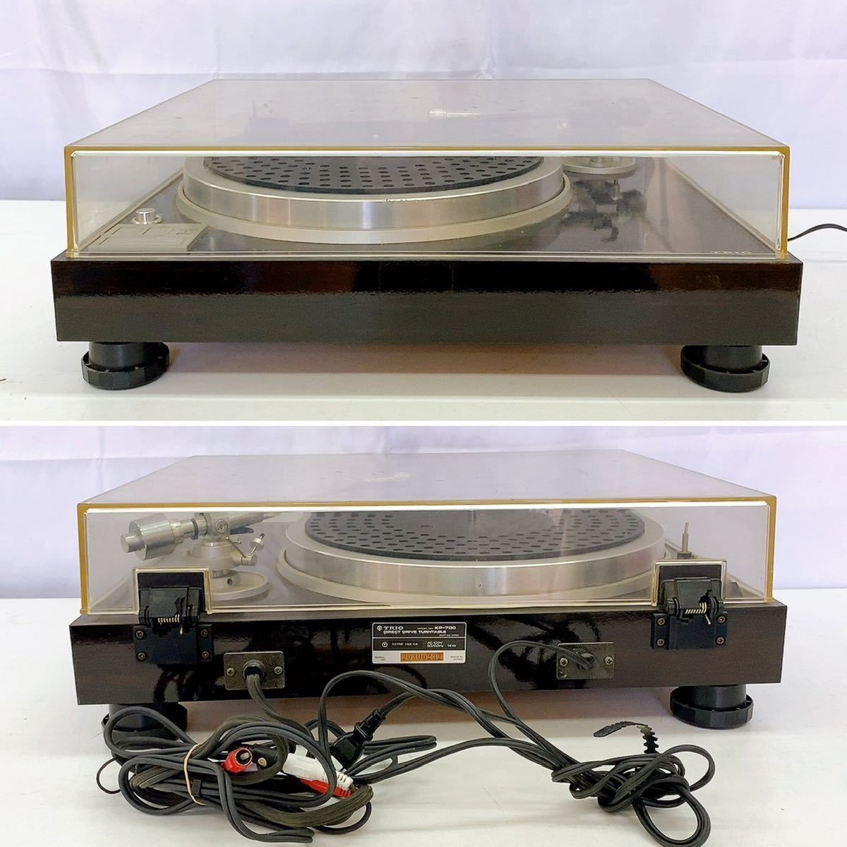 10AA130 TRIO トリオ MODEL KP-700D DIRECT DRIVE TURNTABLE ターンテーブル レコードプレイヤー レコードプレーヤー ダイレクトドライブ_画像6