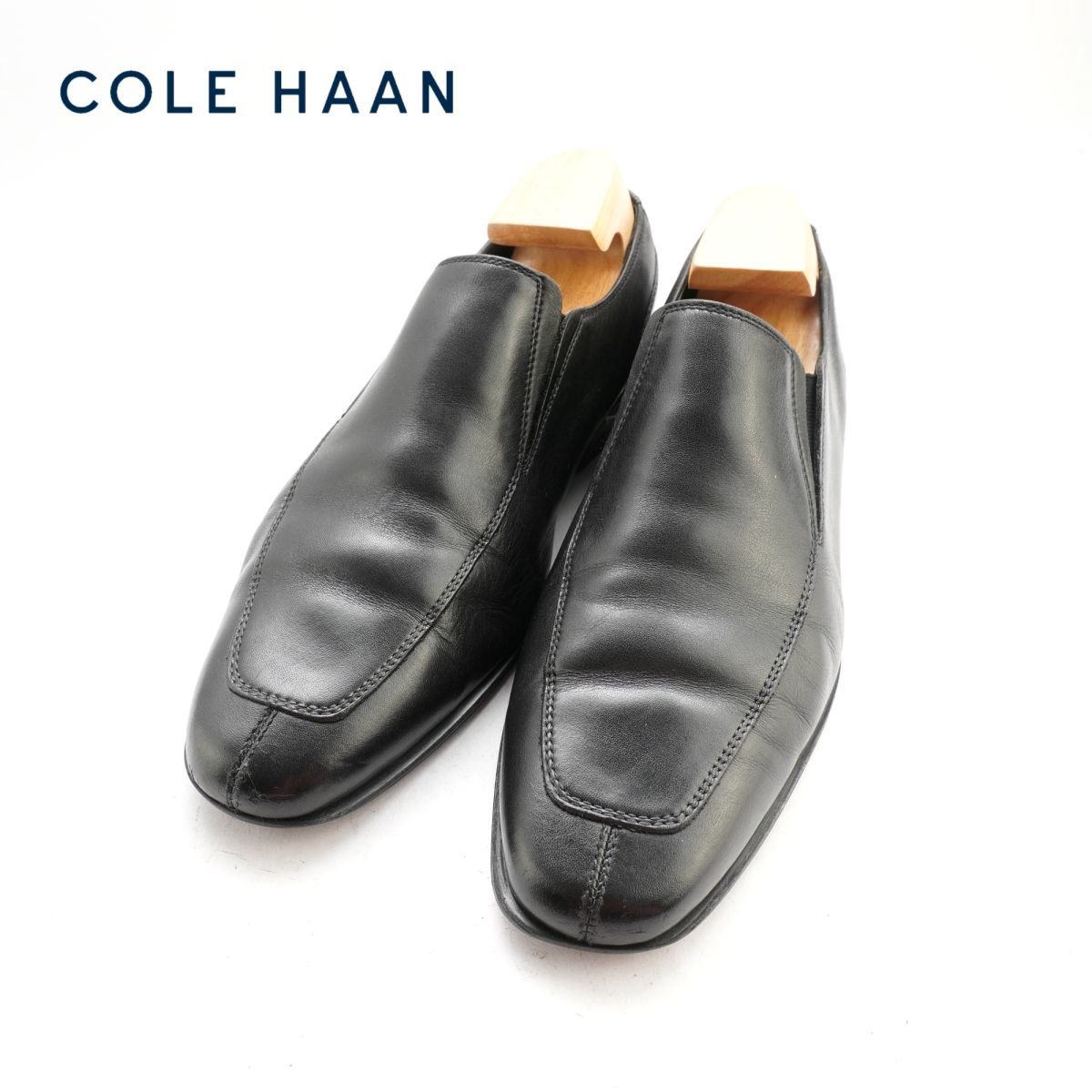 COLE HAAN コール ハーン 8 26.0 ローファー ビジネスシューズ 革靴 レザー メンズ 黒 ブラック 袋付き/JC6_画像1
