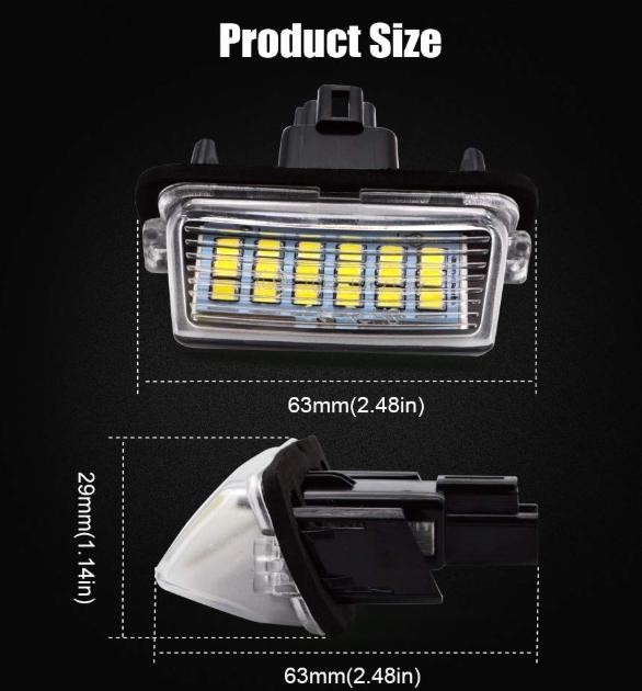 LED ナンバー灯 トヨタ 80系 ヴォクシー ノア エスクァイア ZWR80 ZRR80 ハイブリッド VOXY NOAH ホワイト 純正ユニット 交換 2個 Lg5_画像3