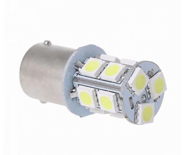 24V S25 180°平行ピン BA15S LED 13連 5050 シングル 1156 バックランプ サイドマーカー トラック ホワイト 白 10個セット No,La7_画像6