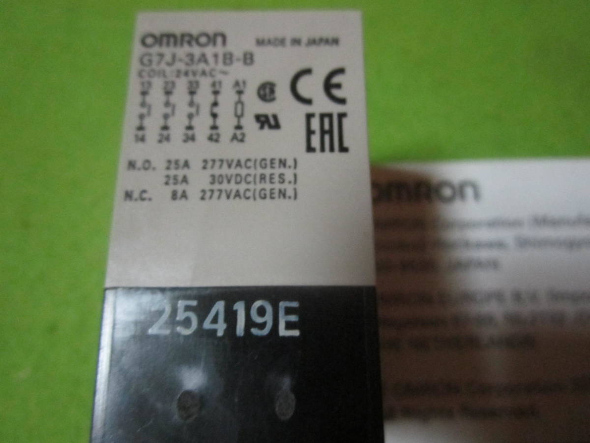 未使用品　OMRON(オムロン) パワーリレー G7J-3A1B-B AC24　_画像3