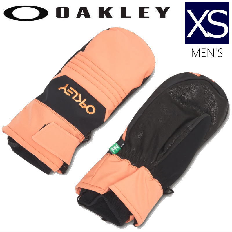 ●23-24 OAKLEY OAKLEY B1B MITTEN カラー:SOFT ORANGE XSサイズ オークリー スキー スノーボード