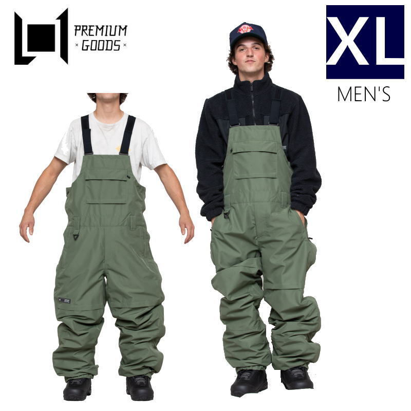 ● L1 RANKIN BIB PNT THYME XLサイズ メンズ スノーボード スキー パンツ PANT ビブパンツ 23-24 日本正規品