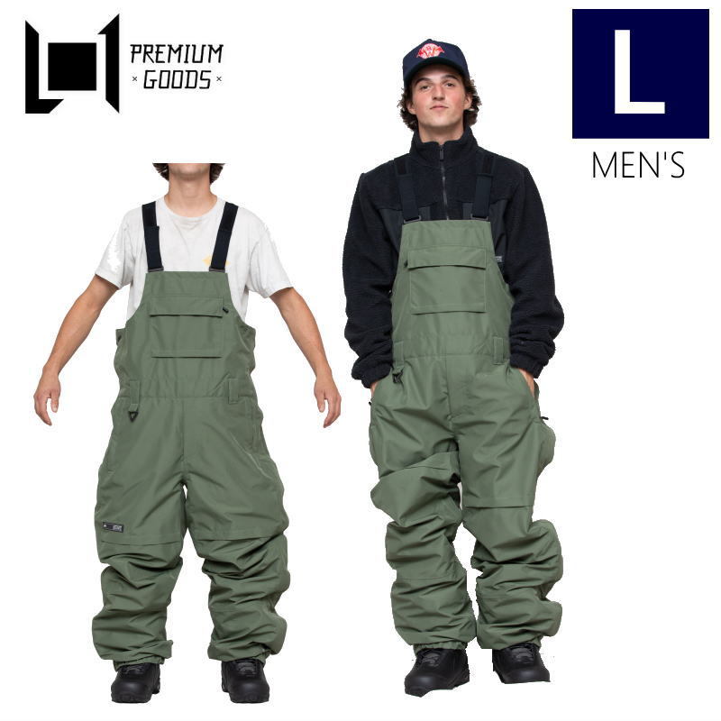 ● L1 RANKIN BIB PNT THYME Lサイズ メンズ スノーボード スキー パンツ PANT ビブパンツ 23-24 日本正規品