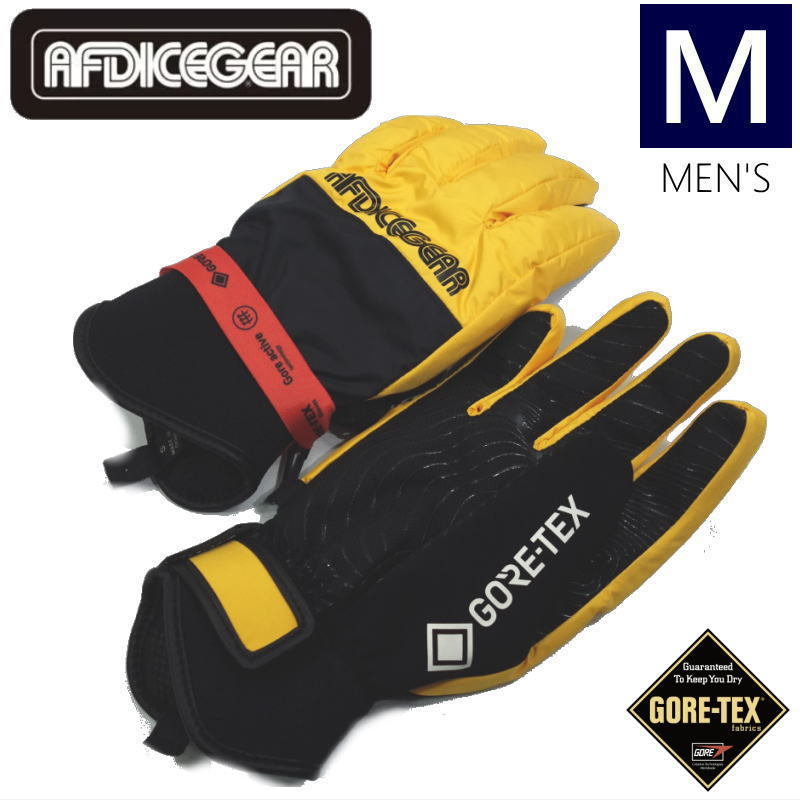 ◆20-21 AFDICEGEAR LT-FINGER GLOVE カラー:YELLOW Mサイズ エーエフディーアイスギア スキー スノーボード