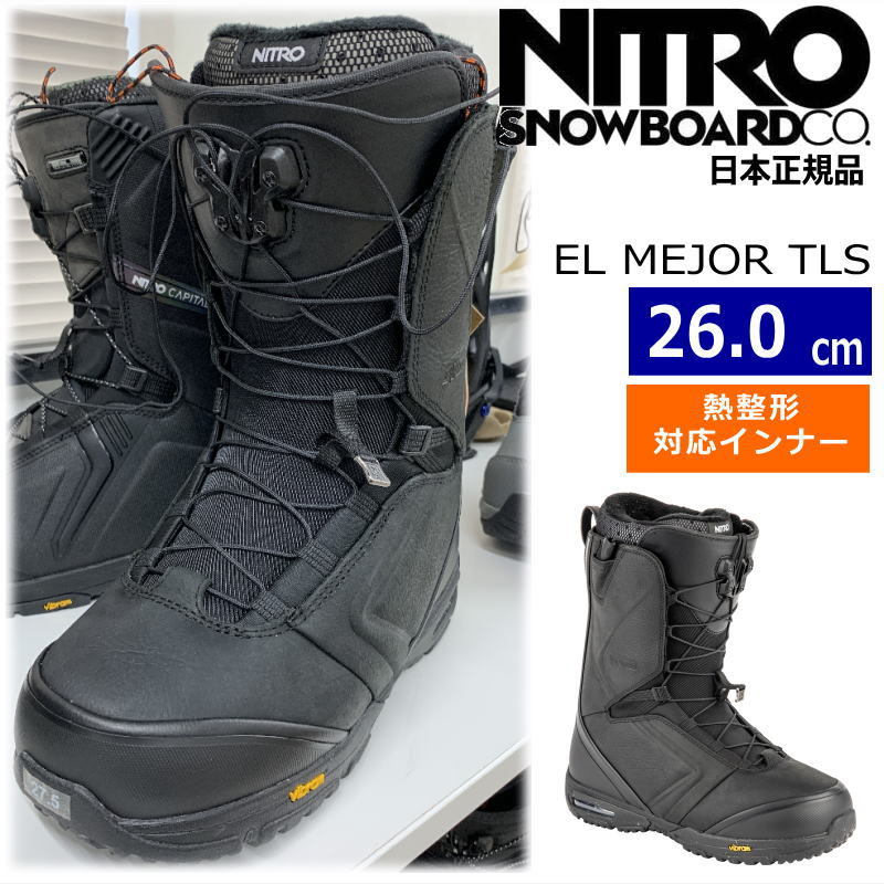 【本物保証】 カラー:Black TLS MEJOR EL NITRO 23-24 26cm 日本正規品 スノーボードブーツ メンズ エル　メジャー ナイトロ 26.0cm