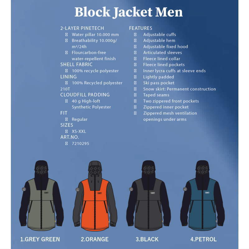 ● CLWR Block JKT GREY GREEN Lサイズ メンズ スノーボード スキー ジャケット JACKET 23-24 日本正規品_画像6