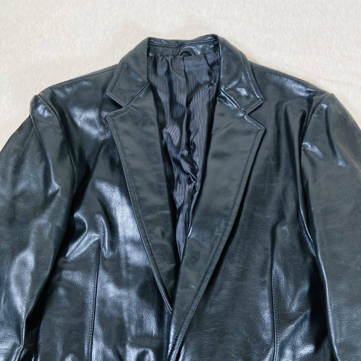 大人の品格　leather tailored jacket tornadomart レザーテーラードジャケット　トルネードマート　牛皮　2ボタン　2ポケット　Lサイズ_画像3