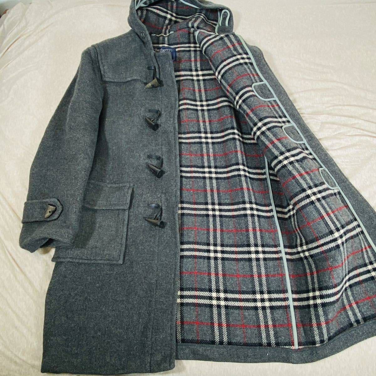 Burberry duffle coat バーバリー　ダッフルコート　ノバチェック　トグルボタン　グレー　ロンドン　イングランド　Lサイズ_画像1