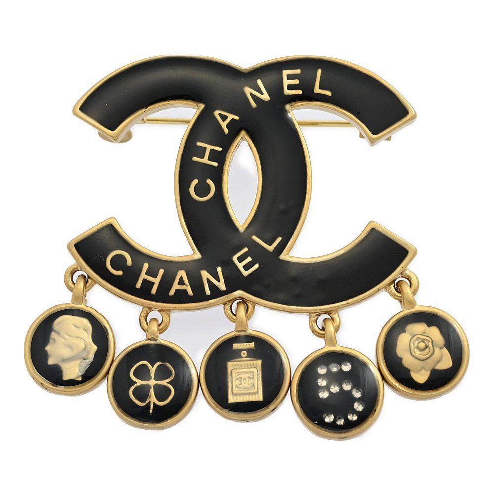 シャネル ブローチ・ピンタック/合金/メッキ-19.0g/ブラック/CHANEL 翌日配送可■502594_画像3