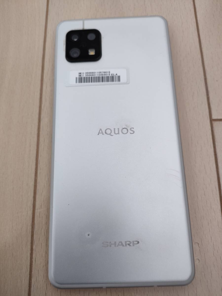 【中古、ジャンク】AQUOS sense6 SH-M19 シルバー_画像2