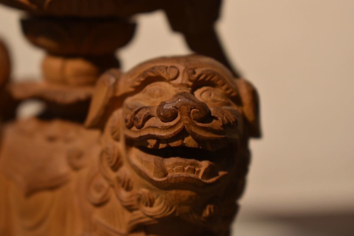 【GE】E552【コレクター所蔵品】時代 木彫三尊像 /仏教美術 骨董品 時代品 美術品 古美術品 オブジェ_画像9