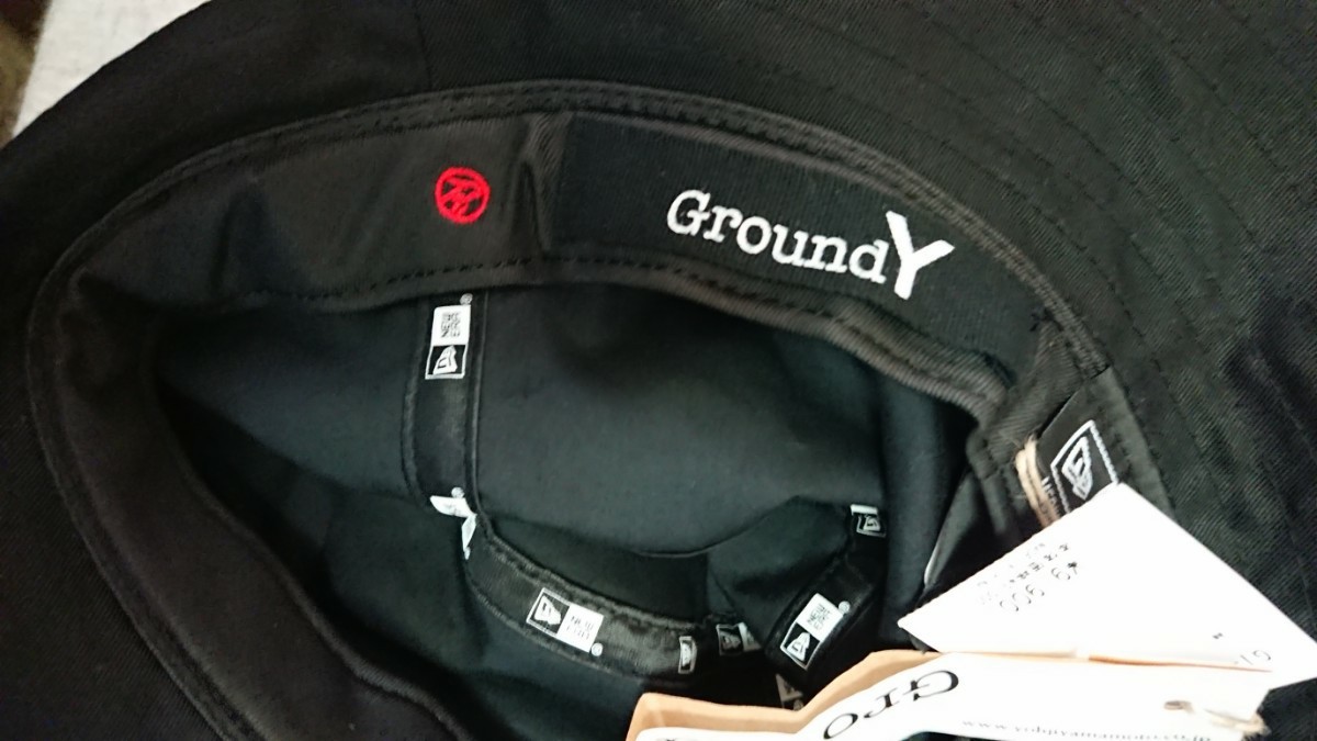 #GroundY-NewEra コラボ ブラック バケットハット 新品未使用 送料無料 サイズM/L #ヨウジヤマモト #Y's #Y-3_画像8