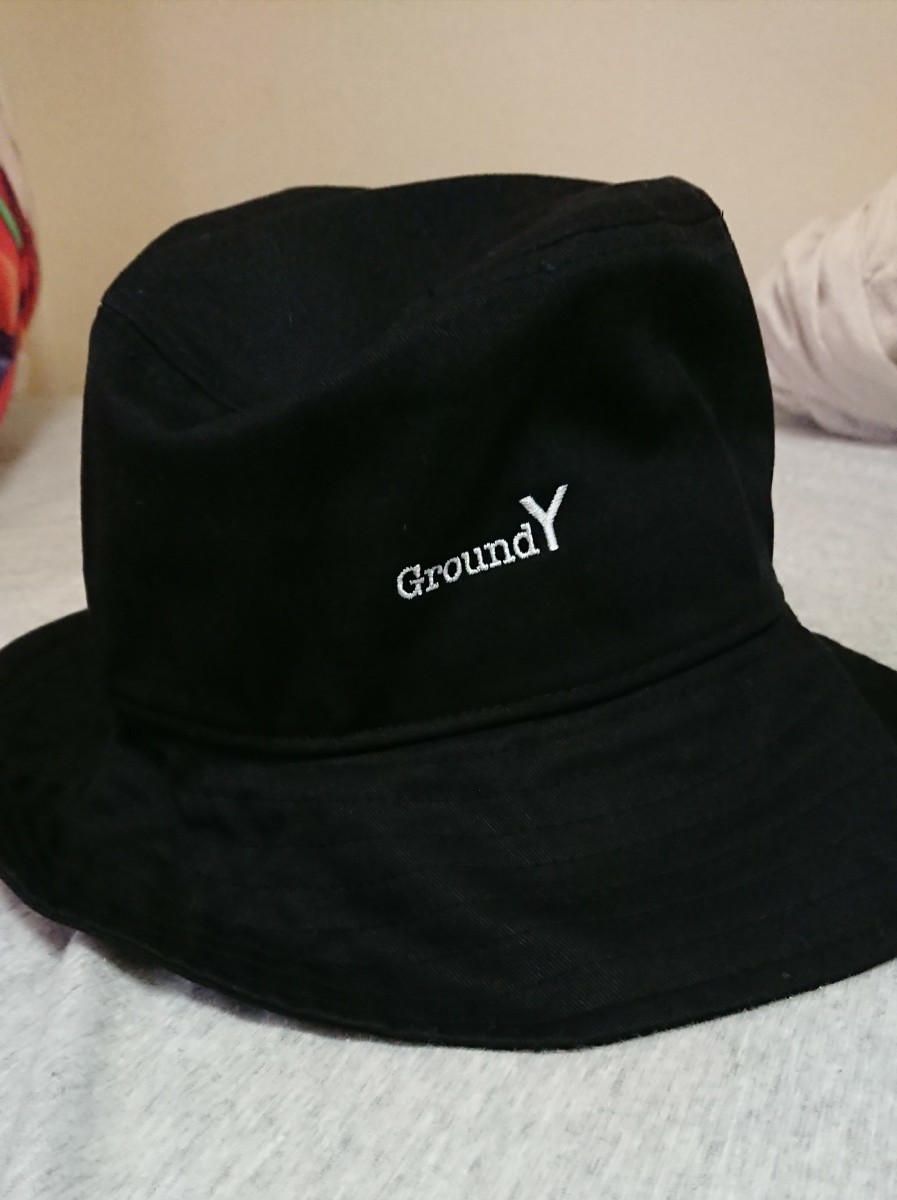 #GroundY-NewEra コラボ ブラック バケットハット 新品未使用 送料無料 サイズM/L #ヨウジヤマモト #Y's #Y-3_画像1