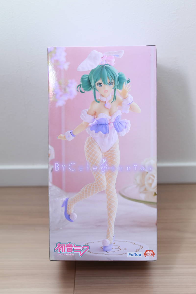 ★《新品未使用》初音ミク　BiCute Bunnies Figureー白うさぎ ラベンダーver.ー フィギュア　　プライズ景品未開封グッズ人形バニー_画像2