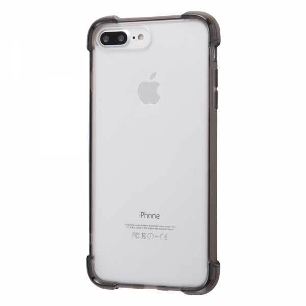 iPhone 8Plus 耐衝撃ケース ブラック ハイブリッドカバー 高硬度 硬度6H ストラップホール シンプル イングレム RT-P15CC8-BM_画像1