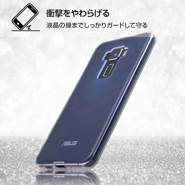 ASUS ZenFone 3 ZE552KL 耐衝撃ケース クリア TPUソフトカバー ウルトラクリア高透明 一体感 保護 シンプル イングレム RT-RAZ35TC3-CM_画像2