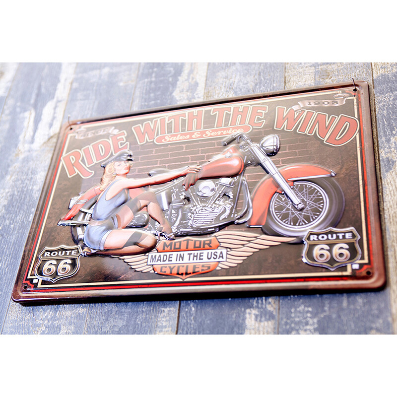  antique metal en Boss plate S [RIDE WITH WIND]< bike >
