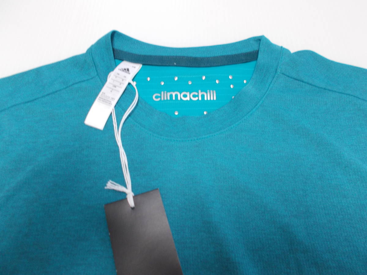 ◎【adidas】clima chill ノースリーブシャツ M　青緑_画像2