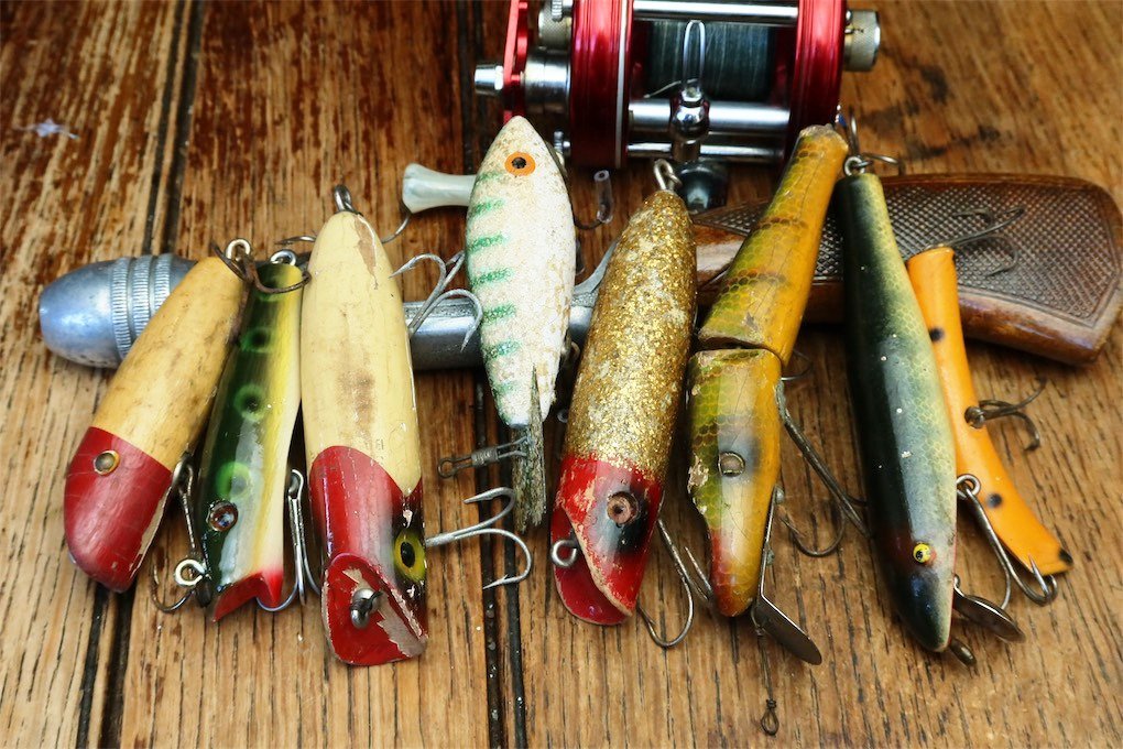 ウッド中心 オールドルアーセット / HEDDON 道楽 ABU ZEAL ハトリーズ BALSA50 FENWICK UMCO世代の昭和レトロ釣人に！_画像9