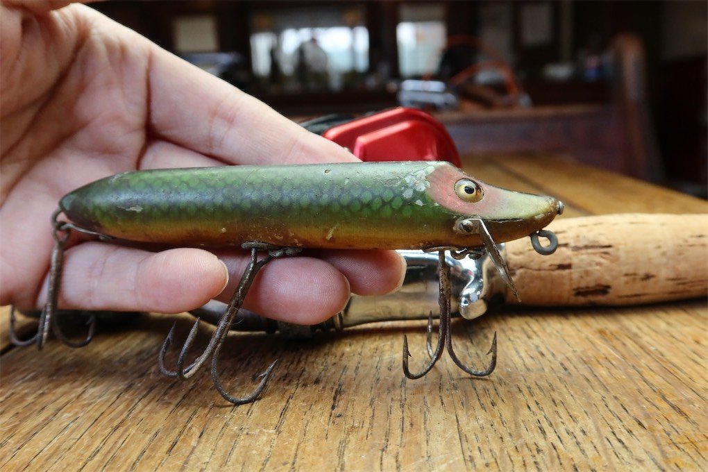 1920 period about WOOD HEDDON VAMP glass I L Old lure Heddon wood bump road  comfort ZEAL is to Lee z Balsa 50 other wood lure liking .: Real Yahoo  auction salling