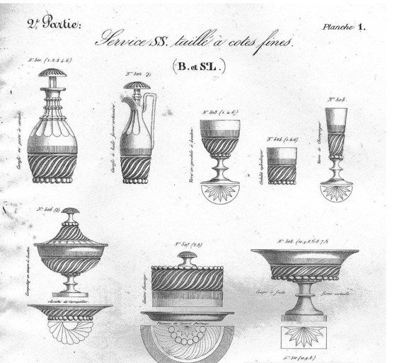 1840年頃~ BACCARAT CHARLES X オールドバカラ クリスタルグラス フレンチ アンティーク ワイングラス 硝子器 グラスセット 検) ST LOUIS_画像6