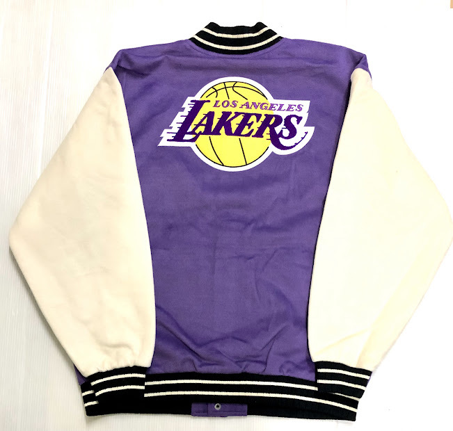 BH99)FISLL Los Angeles Lakers Varsityジャケット/NBA/ ロサンゼルス・レイカーズ/2XL/B系HIPHOPUSサイズ