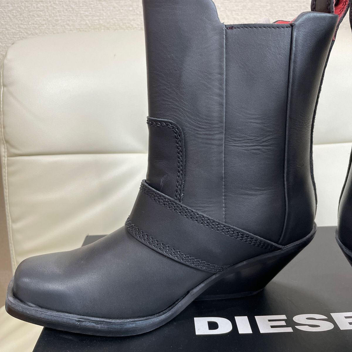 新品　DIESEL ブーツ　24センチ　黒 