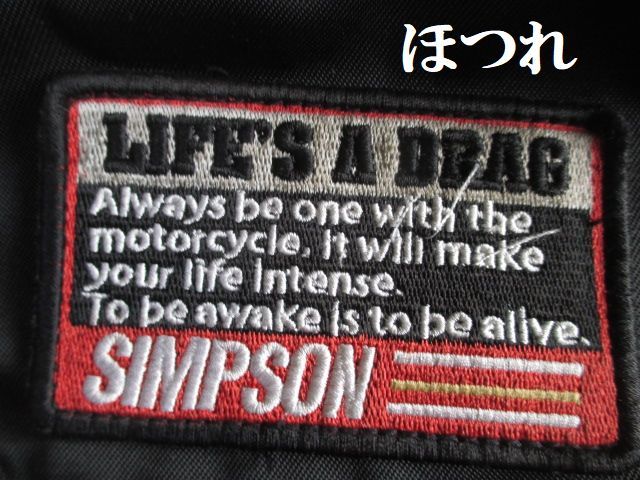 SIMPSON シンプソン　ライダースジャケット　/　M★23F11C30 _画像4