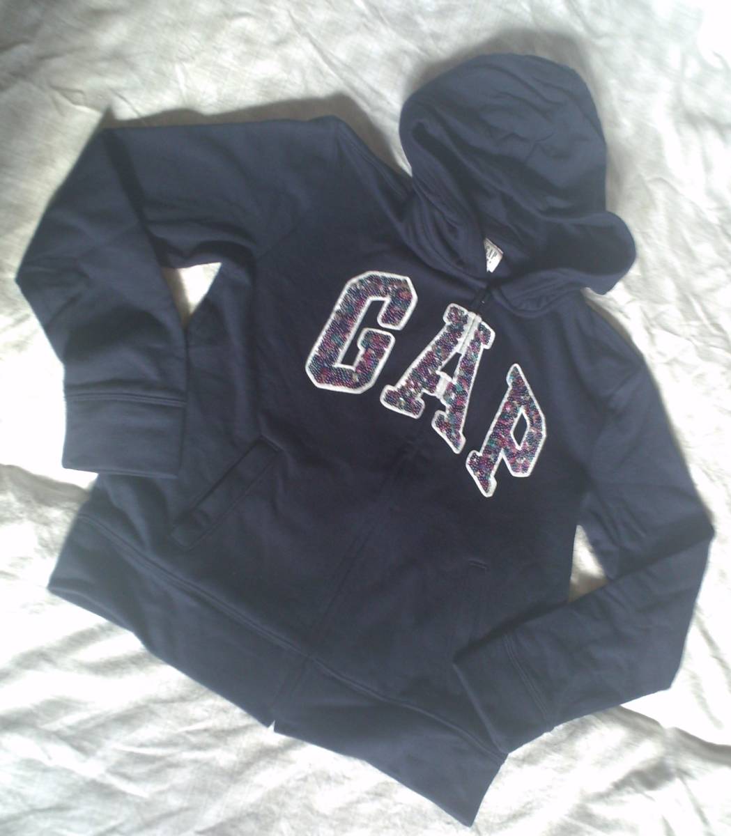 ★★ＧＡＰ　ギャップ　ロゴ　フルジップパーカー　紺　160　ＸＸＬ　新品★★_画像2