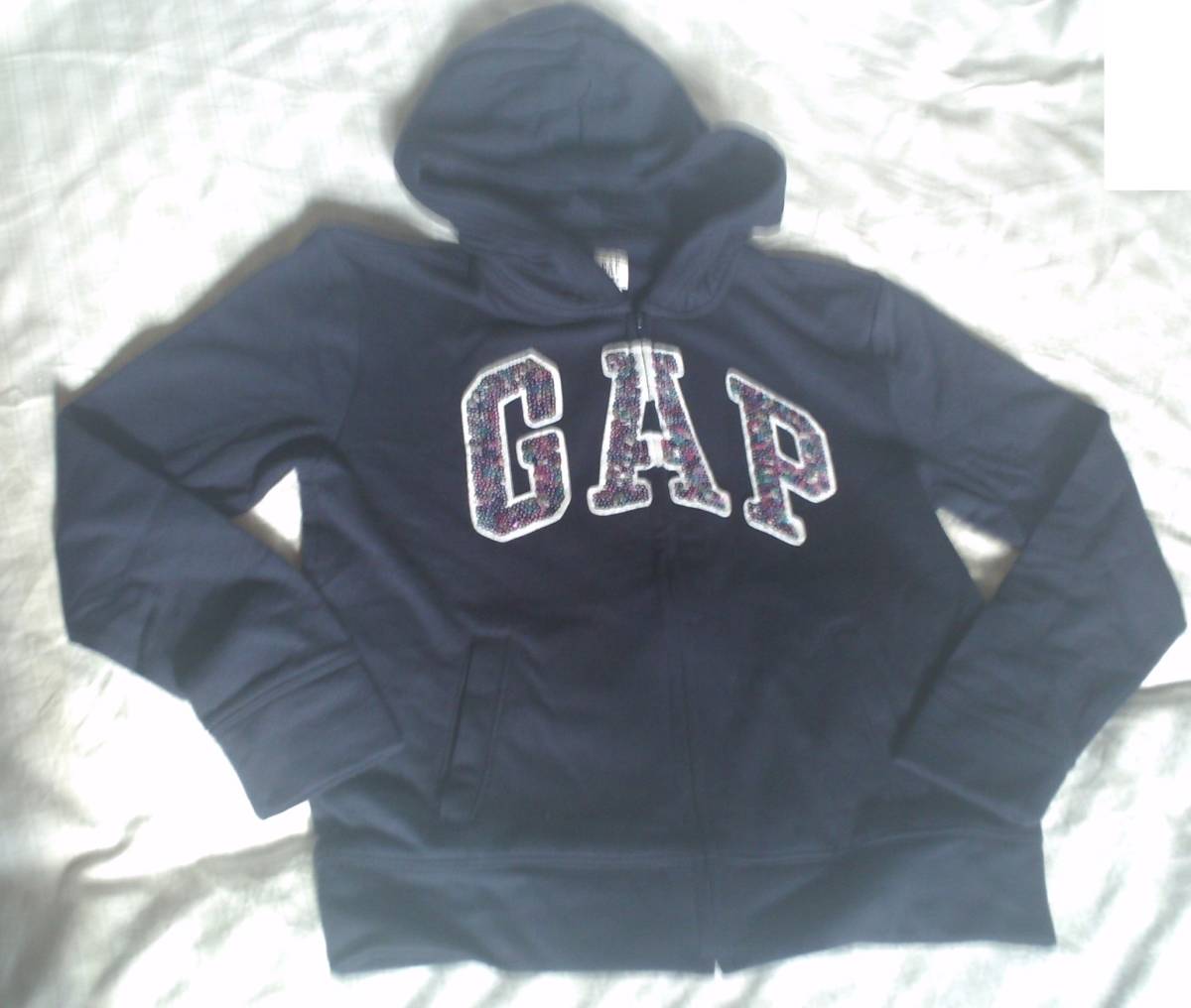 ★★ＧＡＰ　ギャップ　ロゴ　フルジップパーカー　紺　160　ＸＸＬ　新品★★_画像1