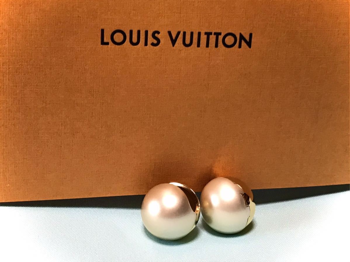 未使用　LOUIS VUITTON ルイ・ヴィトン ピアス プラネット　M68967 BO PLANETE LV BL. DO 箱　保存袋　紙袋　封筒_画像1