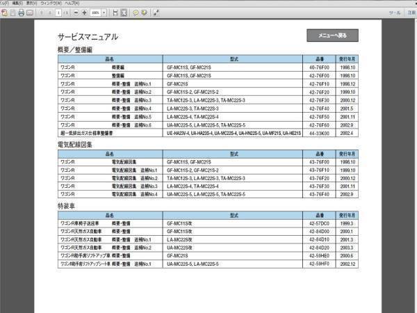  Suzuki Wagon R service manual MC 11 S MC 12 S MC 22 S wiring diagram service book 