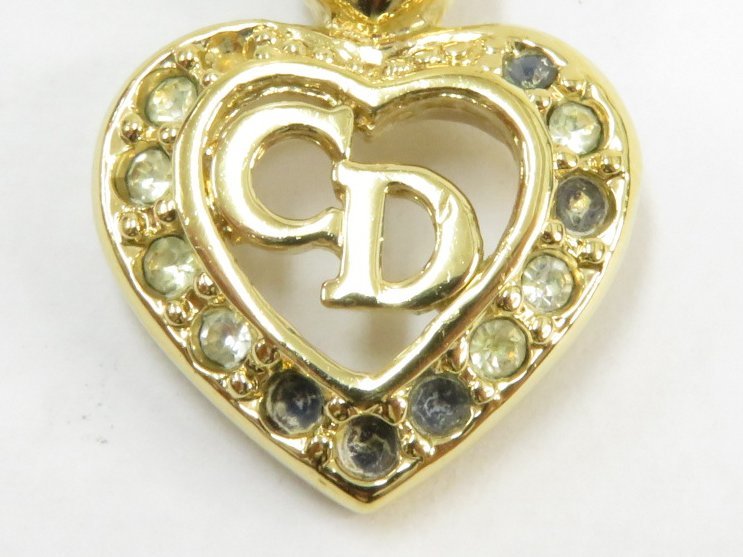 15023　ア511-212　ディオール　ネックレス　ハート　ロゴ　CD　ゴールド色　アクセサリー　クリスチャンディオール　Christian Dior　60_画像4