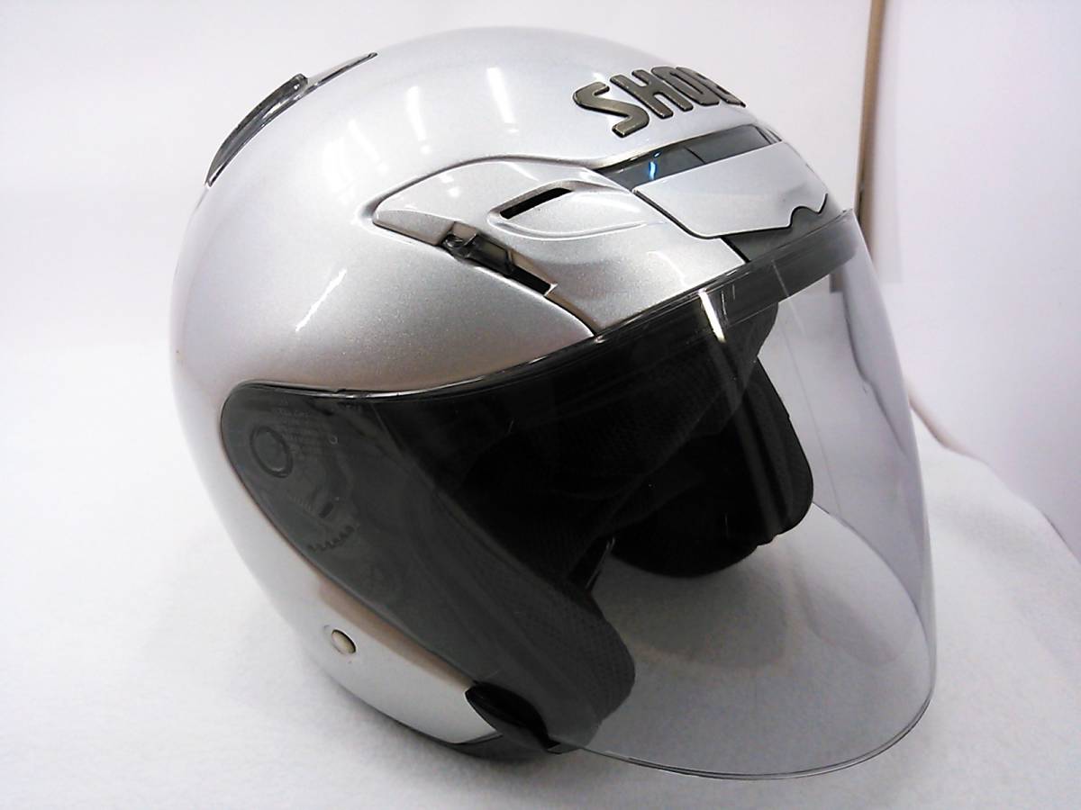 【送料無料】外観良品 SHOEI ショウエイ J-FORCEⅢ J-FORCE3 Jフォース3 SILVER シルバー XLサイズ ジェットヘルメットの画像7