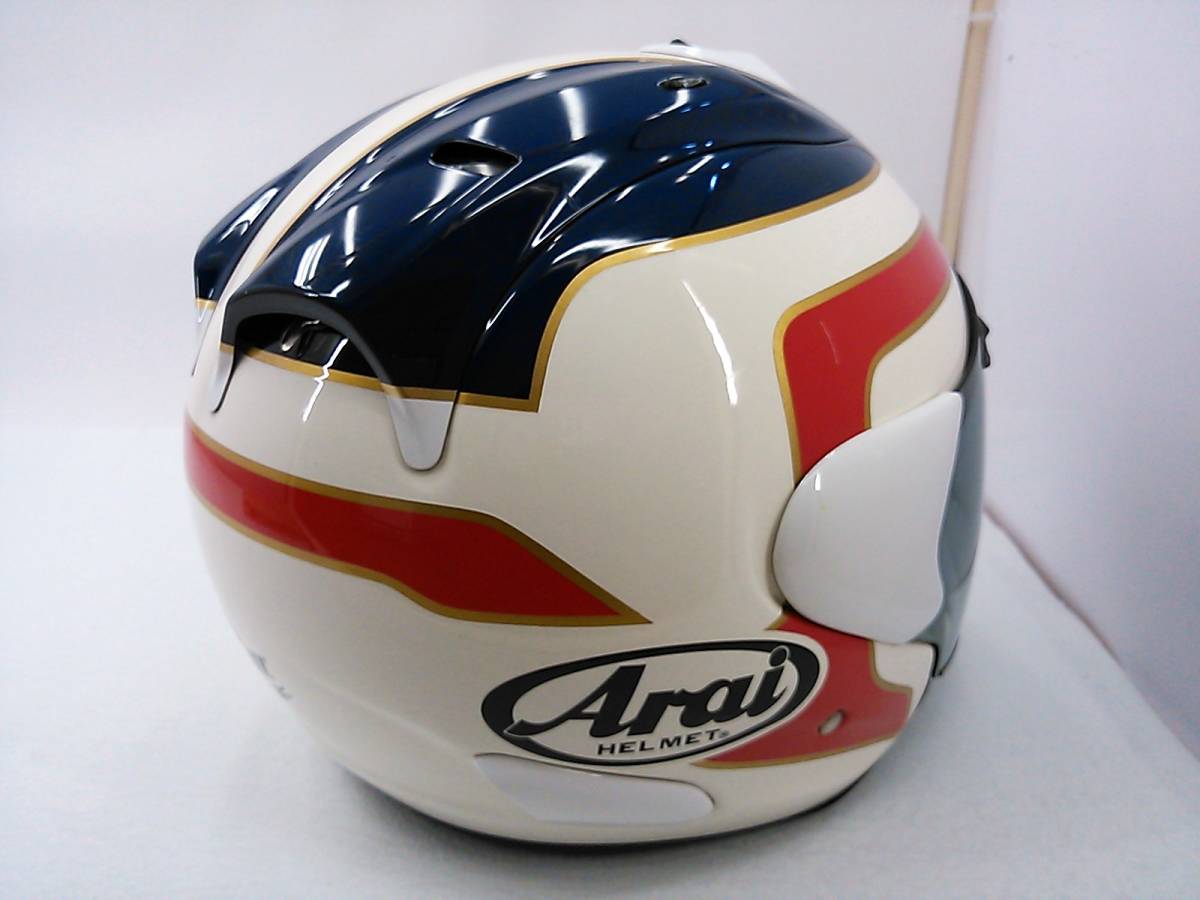 【送料無料】程度上 Arai アライ SZ-Ram3 Spencer スペンサー トリコロール XLサイズ スモークシールド＆元箱付き ジェットヘルメット_画像6