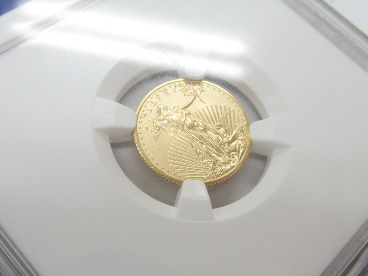 ○ アメリカ 1/10オンス イーグル金貨 5ドル 25周年記念 NGC MS70 EARLY RELEASES_画像8