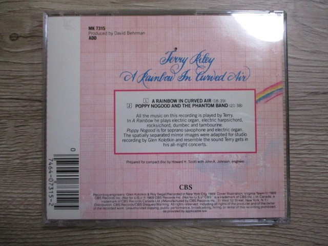 BT　O3　送料無料♪【　TERRY RILEY・A RAINBOW IN CURVED AIR　】中古CD　_画像2