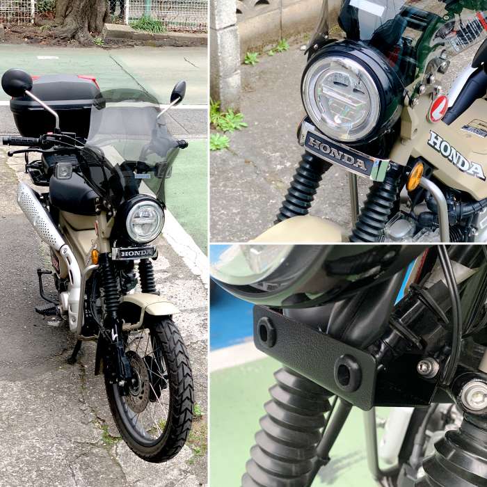 ホンダ ハンターカブ CT125 (JA55, JA65) 用 エンブレムステーキット (大) 61401-MC9-670 バイク パーツ MOTOLINE HONDA MOTOLINE_画像3