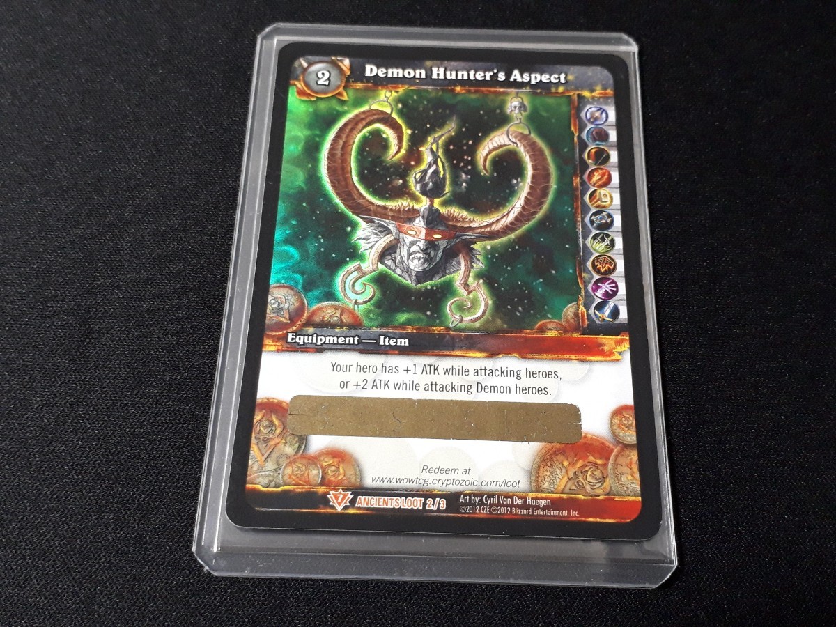 希少 Demon Hunter's Aspect Loot Card World of Warcraft WoW TCG ワールドウォークラフト カード