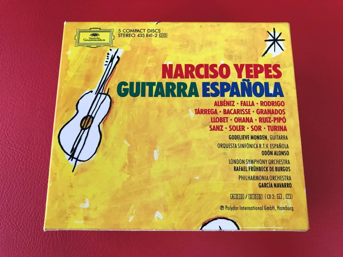 ◆◆ナルシソ・イエペス 【スペインのクラシックギター名曲集】NARCISO YEPES /GUITARRA ESPANOLA/独盤/5CD/435841-2 #J09YY1_画像3