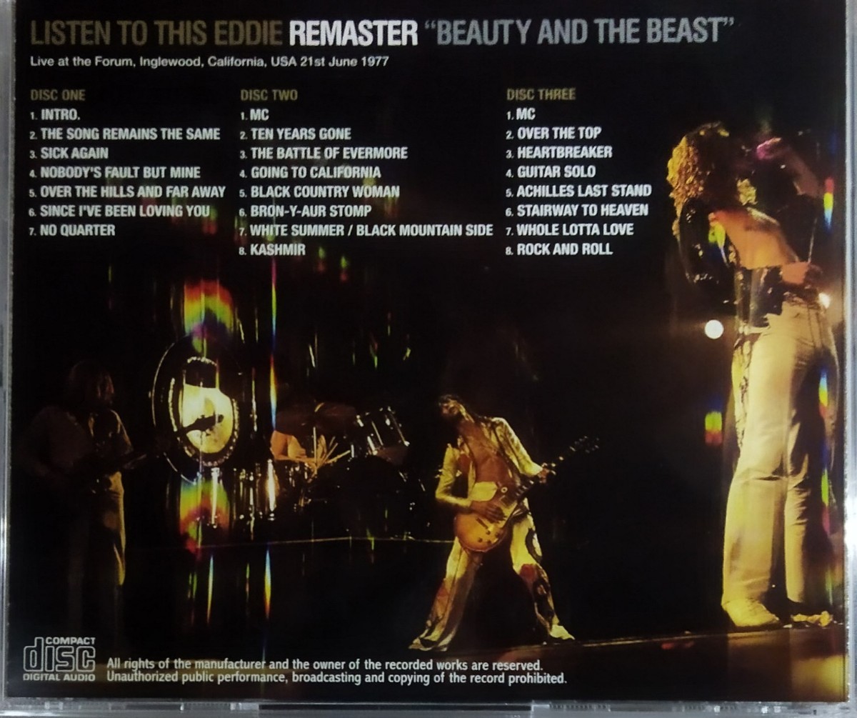 【送料ゼロ】Led Zeppelin '77 Liveリマスター 3枚組 Listen To This Eddie California,USA レッド・ツェッペリン_画像3