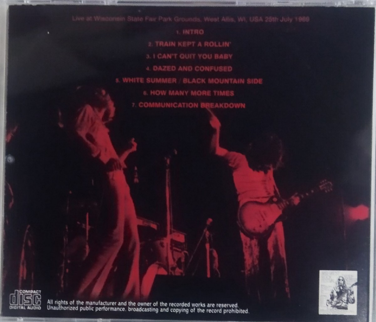 【送料ゼロ】Led Zeppelin '69 Live Midwest Rock Festival,USA レッド・ツェッペリン_画像3