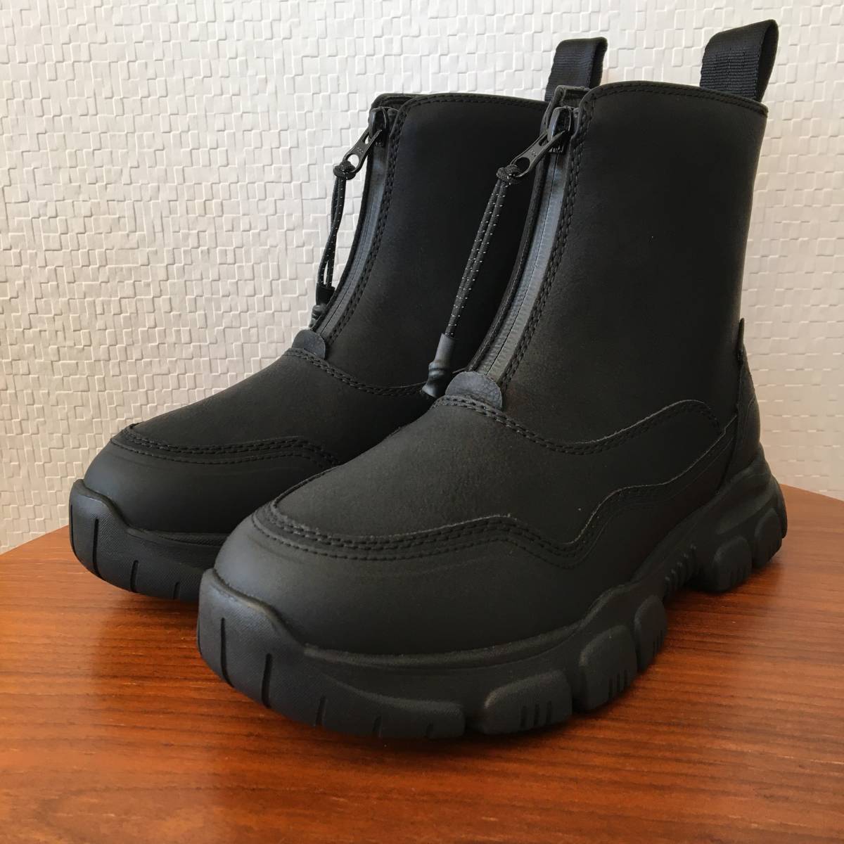 23.0cm｜SHAKA シャカ フロントジップブーツ TREK ZIP BOOTIE AT ブラック 黒 SK-228 フロントジップ 軽量 ブーツ 撥水 (新品)(正規品)