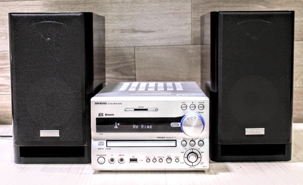 動作良好☆ONKYO CD/SD/USBチューナーアンプ NFR-9(S)・ONKYO 2ウェイスピーカーシステム (2台1組) D-NFR9(D)　19KT158_画像1