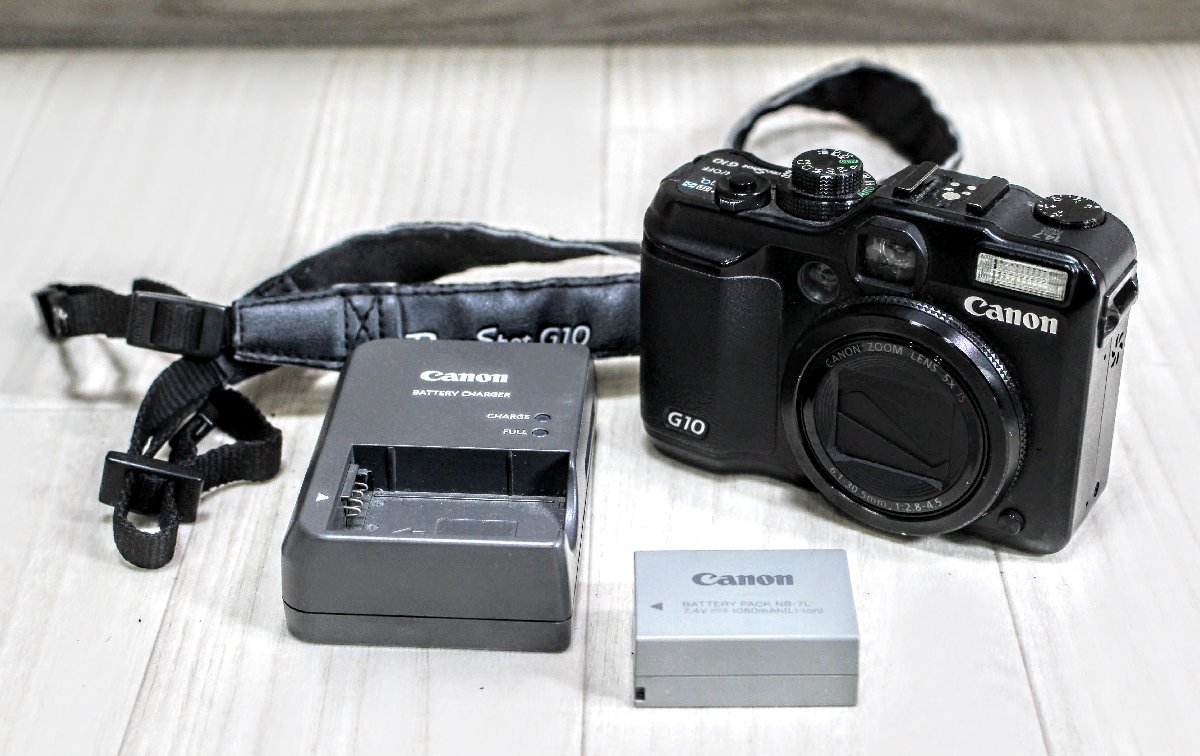 Canon（キヤノン）【コンパクトデジタルカメラ】 PowerShot (パワーショット) G10　バッテリー・充電器・ショルダーストラップ付属 11A2157_画像1